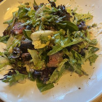 Northern Tap House - 9 oz Steak Salad. - late photo grab - medium rare perfectly ! WITHOUT Tomatoes n cucumbers n blue cheese sub Caesar dressing - Pizza Near Me - Eau Claire, Wisconsin Northern Tap House - 9 oz Steak Salad. - late photo grab - medium rare perfectly ! WITHOUT Tomatoes n cucumbers n blue cheese sub Caesar dressing - Pizza Near Me - Eau Claire, Wisconsin