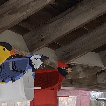 The Elegant Farmer - Cute little red bird bird house! - Bakeries Near Me - Mukwonago, Wisconsin