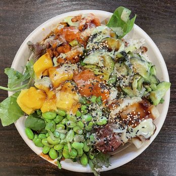 Poke Tiki - Custom bowl (3 scoops) for like $13 ish - Hawaiian Near Me - Irvine, California Poke Tiki - Custom bowl (3 scoops) for like $13 ish - Hawaiian Near Me - Irvine, California