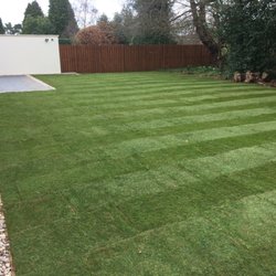 John Lessels Landscaping - Ada lovely new lawn in Colintond a caption