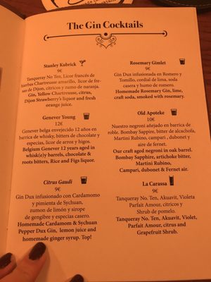 Menu photo 7 Dux Barcelona, B