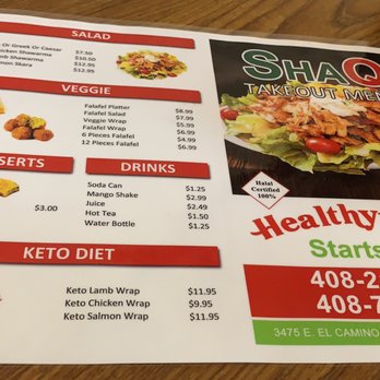ShaQ - Menu - Falafel Near Me - Santa Clara, California