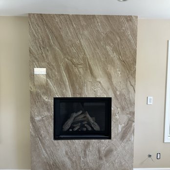 SurfaceTopia Stone Countertops & Tile - Our first fireplace we worked on with Surfacetopia - Countertop Installation Near Me - San Mateo, California
