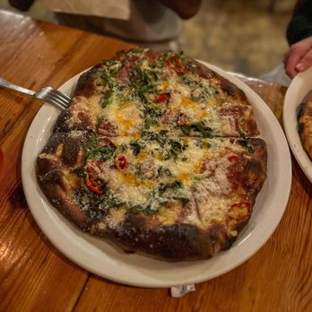 Pizzeria Toro - Daily Special Pizza: salami, spinach, fresnos, provolone - Pizza Near Me - Durham, North Carolina