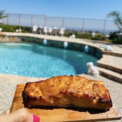 Erewhon - Homemade miso marinated Atlantic salmon on Cedar wood plank