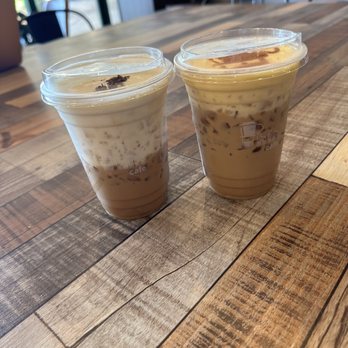 Phin Cafe - Durian coffee (left) Egg Coffee (right) - Bubble Tea Near Me - San Jose, California Phin Cafe - Durian coffee (left) Egg Coffee (right) - Bubble Tea Near Me - San Jose, California