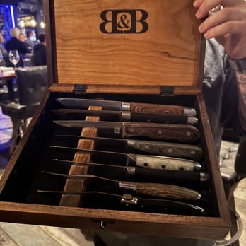 Bourbon & Bones Chophouse | Bar - Steak knife selection - Bars Near Me - Gilbert, Arizona