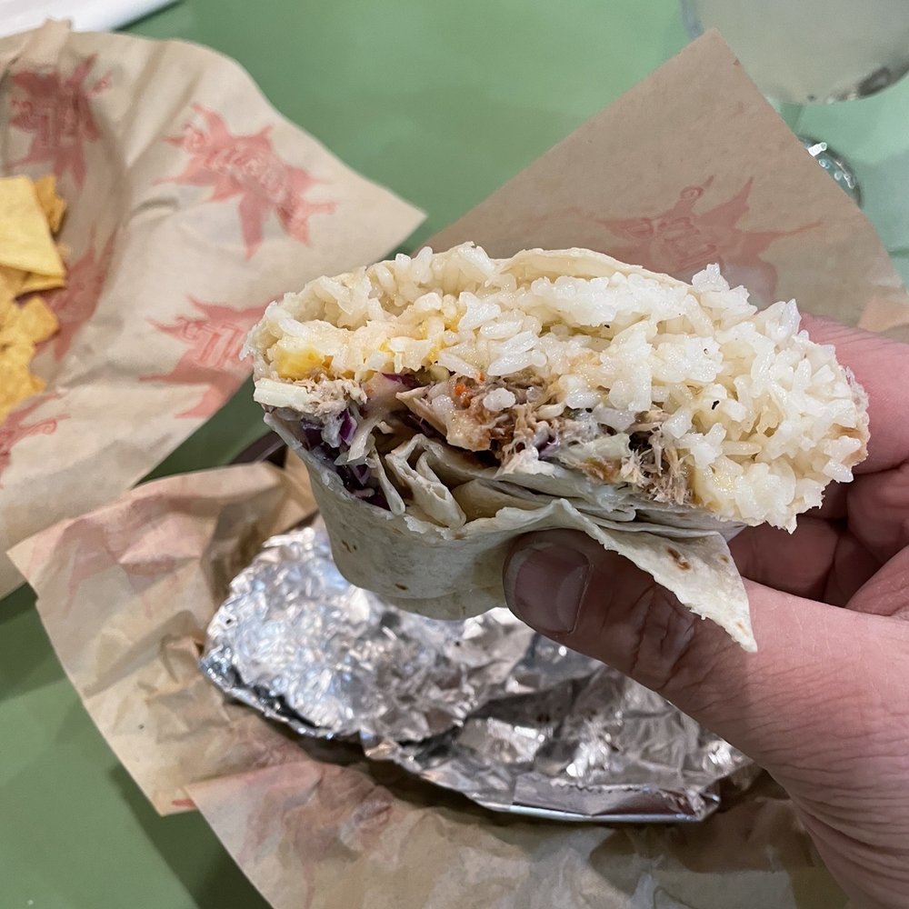 Carnitas burrito minus the beans Carnitas burrito minus the beans