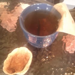 Fernwood Road Cafe - Fernwood Cafe on Saltspring Island. Tea comes with a shell to put your used tea bag on.