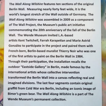 Berlin - Wall Project - WALL ALONG WILSHIRE - Museums Near Me - Los Angeles, California