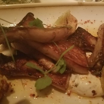 Yvonne's - Amazing seared trumpet mushroom app $14 - New American Near Me - Boston, Massachusetts Yvonne's - Amazing seared trumpet mushroom app $14 - New American Near Me - Boston, Massachusetts