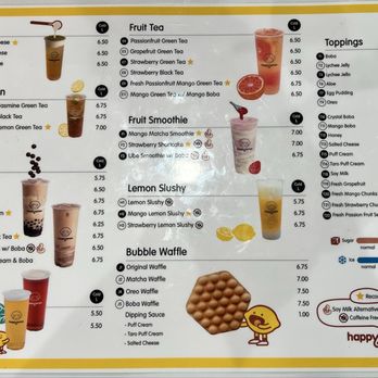 Happy Lemon - Menu - Bubble Tea Near Me - Tustin, California