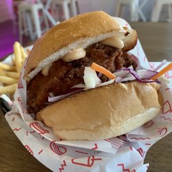 Itsaburger - Old South chicken burger with slaw and Southwest mayo