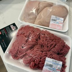 Ground beef and chicken