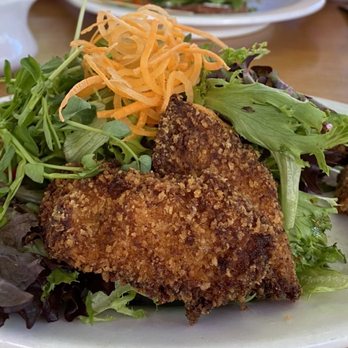 Pickle Jar Kitchen - Panko Crusted Turkey Fingers over Mixed Green Salad - New American Near Me - Falmouth, Massachusetts