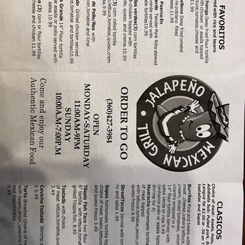 Jalapenos Mexican Grill - Menu - Mexican Near Me - Shelton, Washington