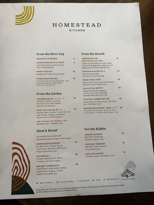 Menu photo 7 Homestead Kitchen Talkeetna, AK