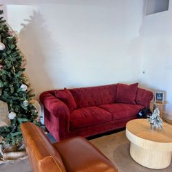 Christmas Couch near restroom