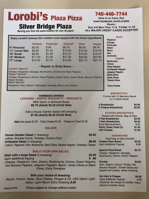 Menu photo 4 Lorobi's Pizza Gallipolis, OH Menu photo 4 Lorobi's Pizza Gallipolis, OH
