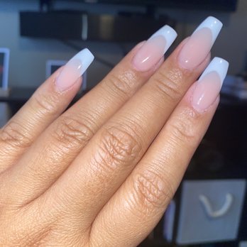 Nail Studio San Carlos - French acrylic set done by Lynda - Nail Salons Near Me - San Diego, California