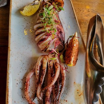 RosaNegra Tulum - Calamari, 3 stars, slightly overcooked and chewy - Steakhouses Near Me - Tulum, ROO RosaNegra Tulum - Calamari, 3 stars, slightly overcooked and chewy - Steakhouses Near Me - Tulum, ROO