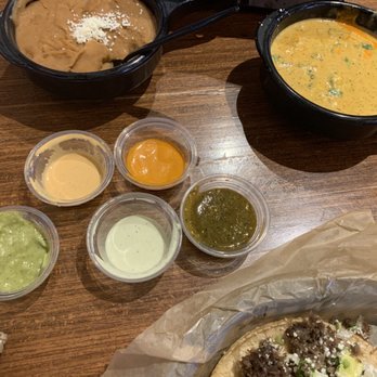 Torchy's Tacos - The sauces and beans and cheeses - Tacos Near Me - Fort Worth, Texas Torchy's Tacos - The sauces and beans and cheeses - Tacos Near Me - Fort Worth, Texas