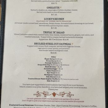 Lucky's Cafe - Menu - Coffee & Tea Near Me - Cleveland, Ohio