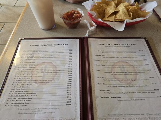 Menu photo 1 Alejandras Mexican Restaurant Exeter, CA