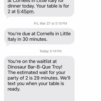 Dinosaur Bar-B-Que - 29 minute wait turned into two hours - Barbeque Near Me - Troy, New York