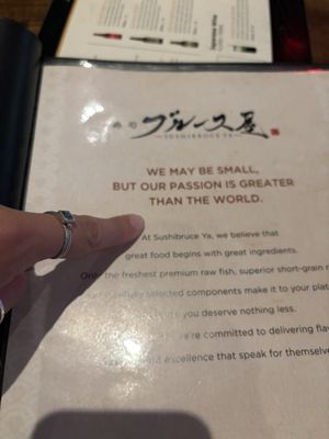 Menu photo 1 Sushibruce Ya Baltimore, MD Menu photo 1 Sushibruce Ya Baltimore, MD