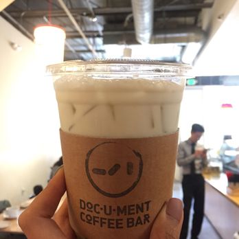 Document Coffee Bar - Hojicha latte - Coffee & Tea Near Me - Los Angeles, California