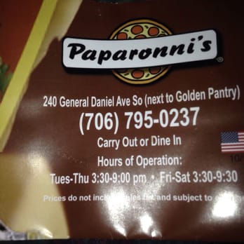 Paparonni's Pizza - a picture of a pizza - Pizza Near Me - Danielsville, Georgia Paparonni's Pizza - a picture of a pizza - Pizza Near Me - Danielsville, Georgia