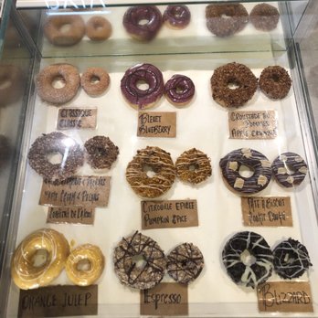Trou de Beigne - a variety of donuts on display - Donuts Near Me - Montreal, Quebec Trou de Beigne - a variety of donuts on display - Donuts Near Me - Montreal, Quebec