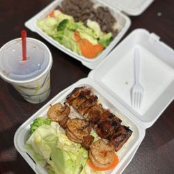 Koko Teriyaki - Chicken & shrimp combination lunch and beef teriyaki entree