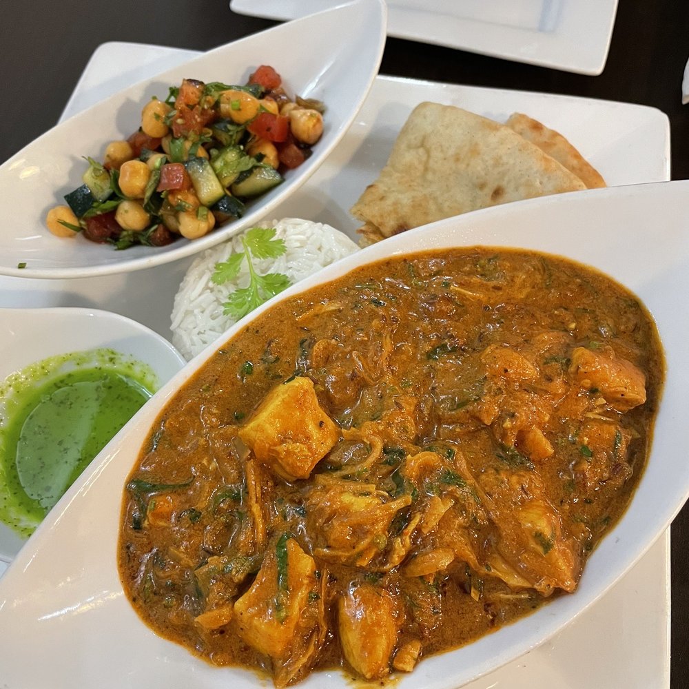 Cilantro Indian Cafe - chicken curry and rice - Indian Near Me - Cary, North Carolina
