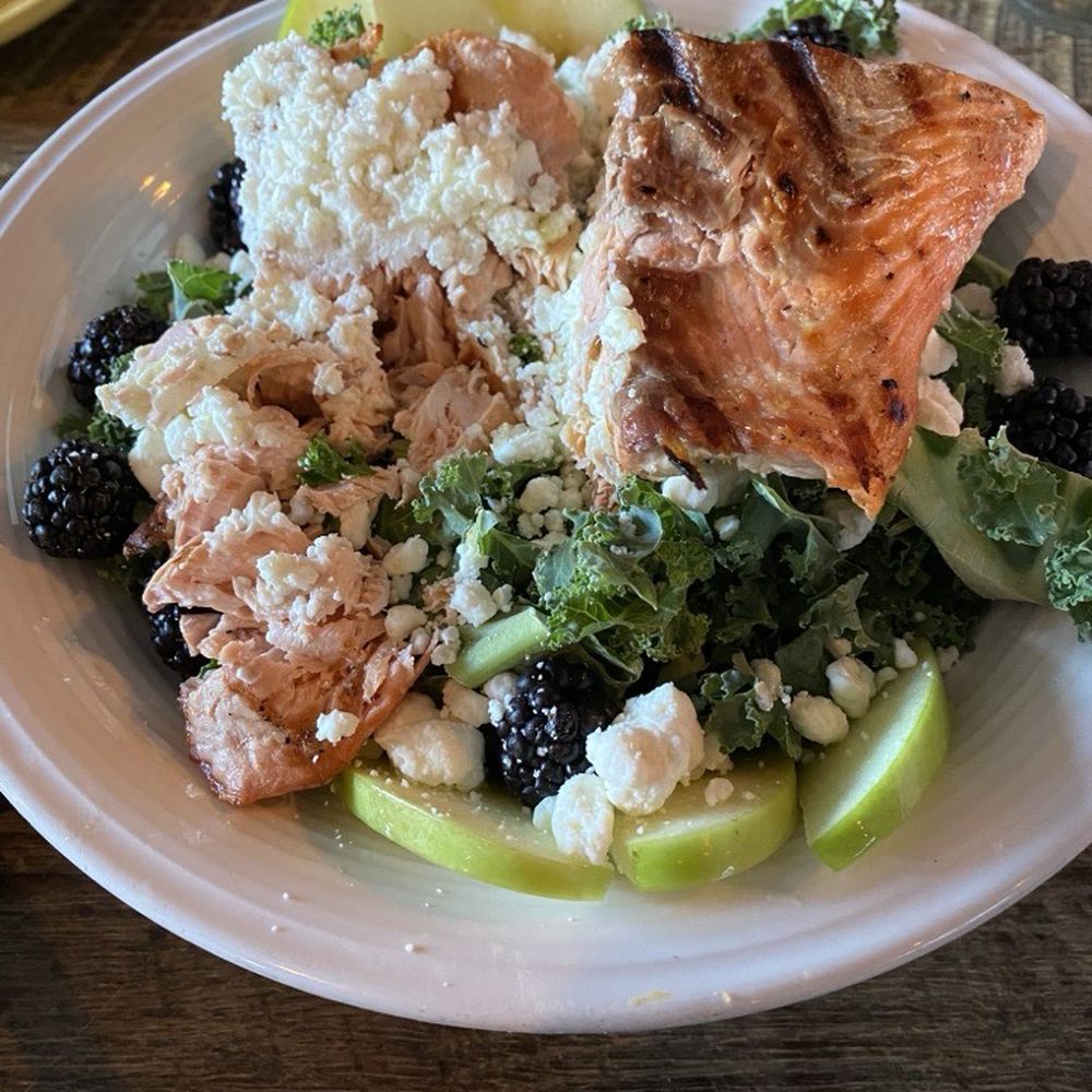 9th Ward Salad - salmon/kale/green apple/goat cheese and caper vinaigrette. Really enjoyed