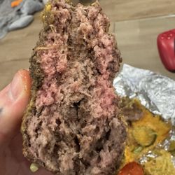 This is what it looks like in the middle where it's thicker! Not cooked fully