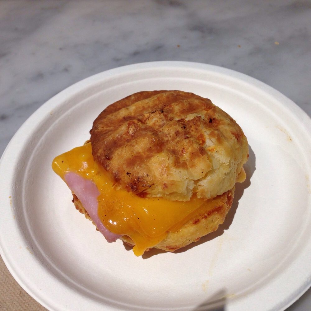 Ham and cheese biscuit