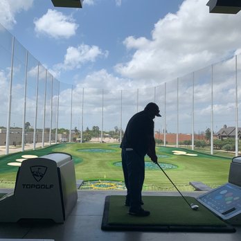 Topgolf - Hubby taking his shot - Sports Bars Near Me - Spring, Texas Topgolf - Hubby taking his shot - Sports Bars Near Me - Spring, Texas