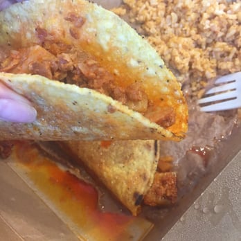 Mr Natural - Soggy and greasy soy chorizo and potato tacos. Yuck! - Vegetarian Near Me - Austin, Texas