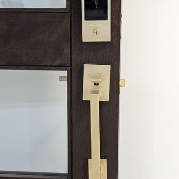 B&A Locksmith 24/7 - Crooked handle install, mis-drilled bottom hole too which I need to fix somehow. - Keys & Locksmiths Near Me - Los Angeles, California B&A Locksmith 24/7 - Crooked handle install, mis-drilled bottom hole too which I need to fix somehow. - Keys & Locksmiths Near Me - Los Angeles, California