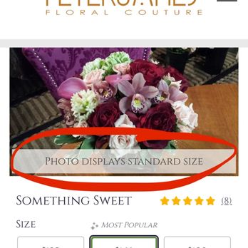 PeterJames Floral Couture - What the website said was the "standard" arrangement. - Florists Near Me - Asbury Park, New Jersey PeterJames Floral Couture - What the website said was the "standard" arrangement. - Florists Near Me - Asbury Park, New Jersey