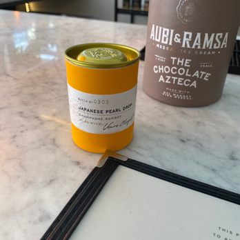 Aubi & Ramsa - Refreshingly sweet with a nice champagne buzz at the end to tickle the taste buds. Love the Japanese Pearl Drop Champagne Sorbet - Ice Cream & Frozen Yogurt Near Me - New York, New York