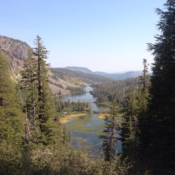 Twin Falls - View from the overlook - Lakes Near Me - Mammoth Lakes, California Twin Falls - View from the overlook - Lakes Near Me - Mammoth Lakes, California