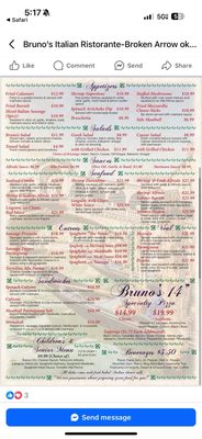 Menu photo 7 Bruno’s italian Ristorante Broken Arrow, OK