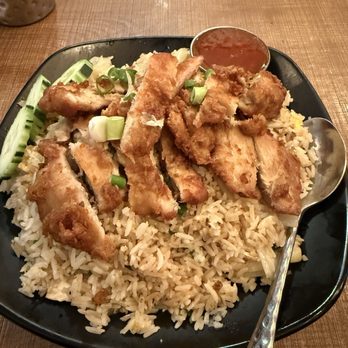 The Thonglor - Crispy Fried Chicken Over Fried Rice - Thai Near Me - San Francisco, California The Thonglor - Crispy Fried Chicken Over Fried Rice - Thai Near Me - San Francisco, California