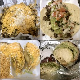 Carne Asada Fríes, Carne Asada Taco, Chicken Tacos & Chicken Torta.