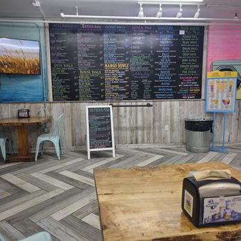 Playa Bowls - Huge wall menu - Juice Bars & Smoothies Near Me - Raleigh, North Carolina