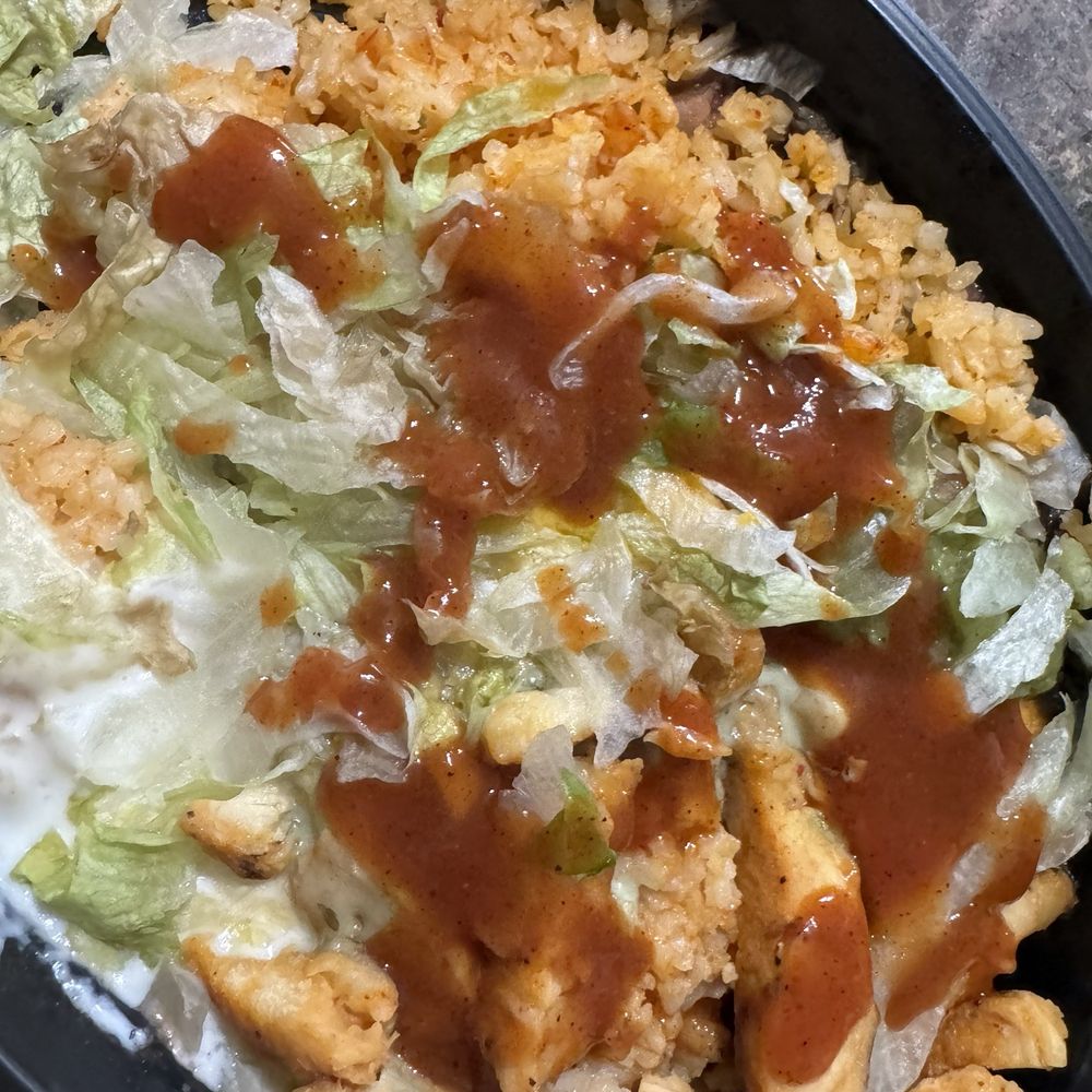 My Delicious chicken  power bowl with Diablo added! =)~