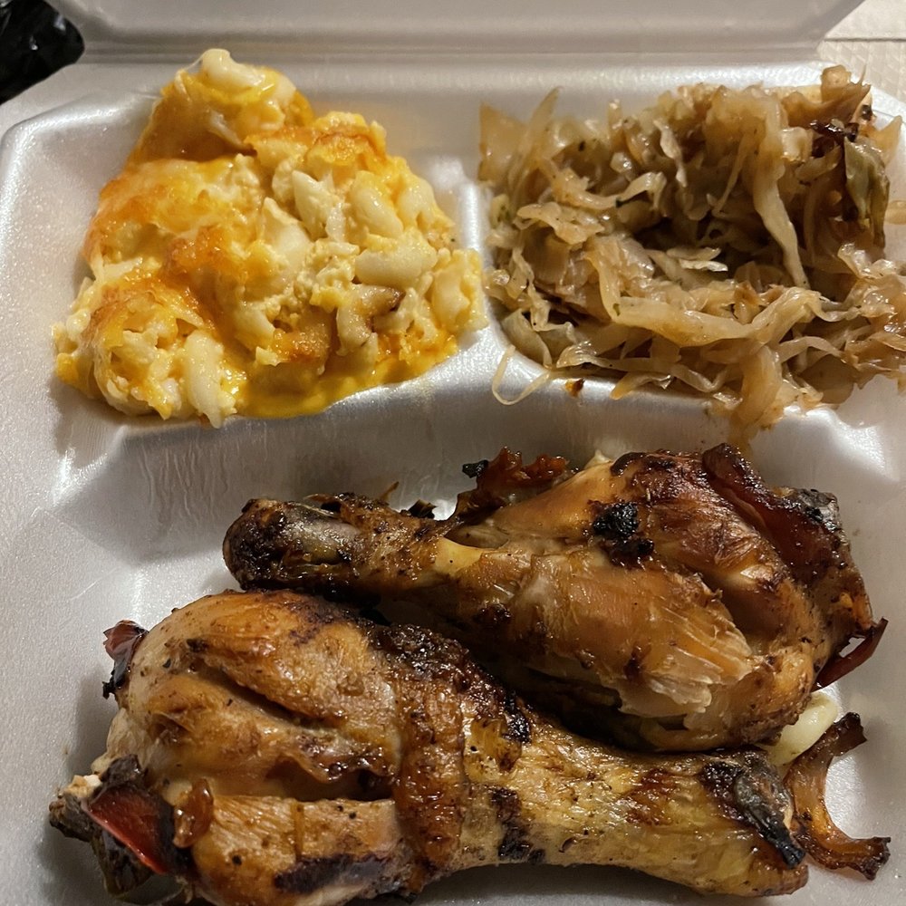 Bigg Kitchen - Baked chicken, cabbage and Mac & cheese - Seafood Near Me - Petersburg, Virginia Bigg Kitchen - Baked chicken, cabbage and Mac & cheese - Seafood Near Me - Petersburg, Virginia